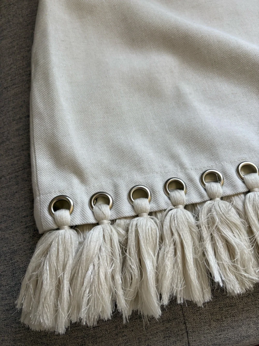 Lulu's Belinda Beige Tassel Mini Skirt - Picture 4 of 7
